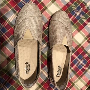 Tan slip on flats. NWOT